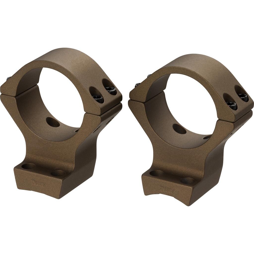 Browning Browning 30mm Standard Aluminum Alloy Lightweight 2-Piece Integrated Scope Ring, Burnt Bronze Cerakote - 12534 - view 2